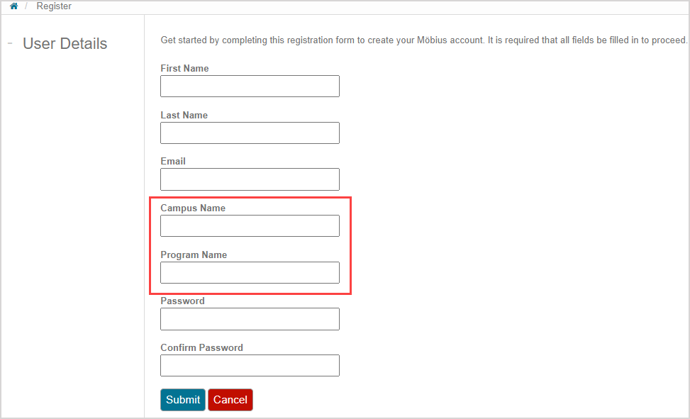 New custom fields are between Email and Password on the User Details pane.